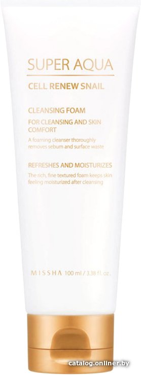 Missha Пенка для умывания Super Aqua Cell Renew Snail регенерирующая (100 мл)