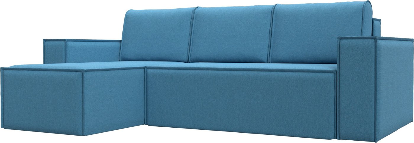 

Угловой диван Лига диванов Куба левый 123460L (рогожка амур голубой)