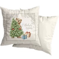 Декоративная подушка Listelle Новогодняя шкатулка мишка с елкой 812701/2