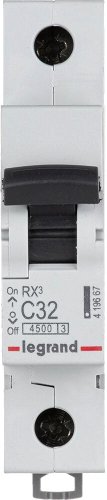 Выключатель автоматический Legrand RX3 1P C 32A 4.5кА 1M 419667