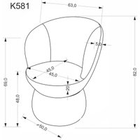 Стул Halmar K581 (серый)
