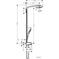 Душевая система  Hansgrohe Raindance Select E 300 3jet Showerpipe [27127000]