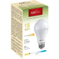 Светодиодная лампочка АБВ LED лайт Standart A60 15W E27 3000К