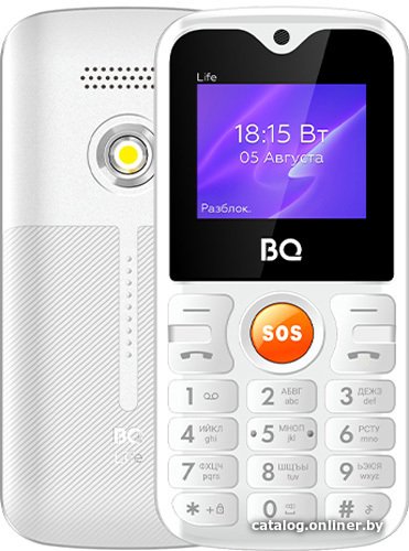 Кнопочный телефон BQ BQ-1853 Life (белый)