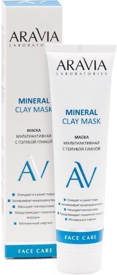 

Aravia Маска для лица с голубой глиной Mineral Clay Mask 100 мл