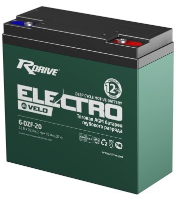 

Тяговый аккумулятор RDrive Electro Velo 6-DZF-20 (30 А·ч)