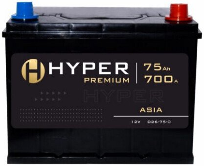 Автомобильный аккумулятор Hyper Premium JIS R+ (75 А·ч)