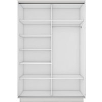 Шкаф-купе Трия Румер-2 СШК 3.120.60-13.13 2-х дверный (белый снег/зеркало/зеркало)