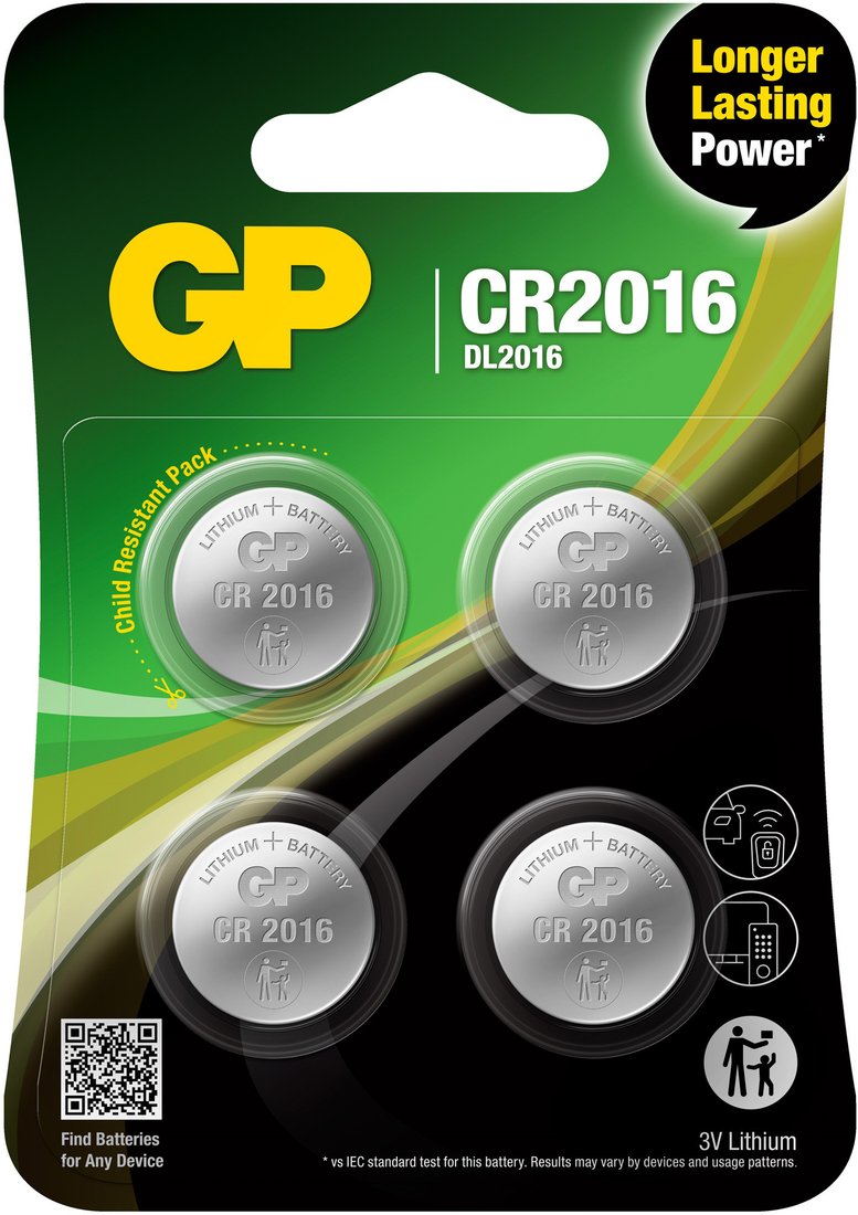 Батарейка GP Lithium CR2016-7U4