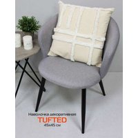 Чехол на подушку Matex Tufted ALEX-017 (белый/молочный/бежевый меланж )