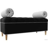 Банкетка Лига диванов Глория 29280 (экокожа черный/белый/белый)