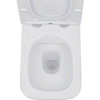 Унитаз подвесной Roxen Cube в комплекте с инсталляцией Asten Readle Zentralmodul AR0601-135M с кнопкой сатин (хром матовый)