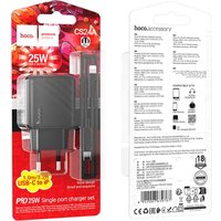 Сетевое зарядное Hoco CS24A Lightning (черный)