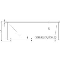 Ванна Aquatek Дива 150x90 (с каркасом и экраном, левая)