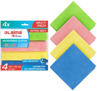 Салфетка хозяйственная Laima Multi Pack Pro Colour 40 607793 (4 шт)