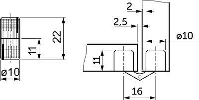 

Мебельная петля GTV цилиндрическая - 10мм