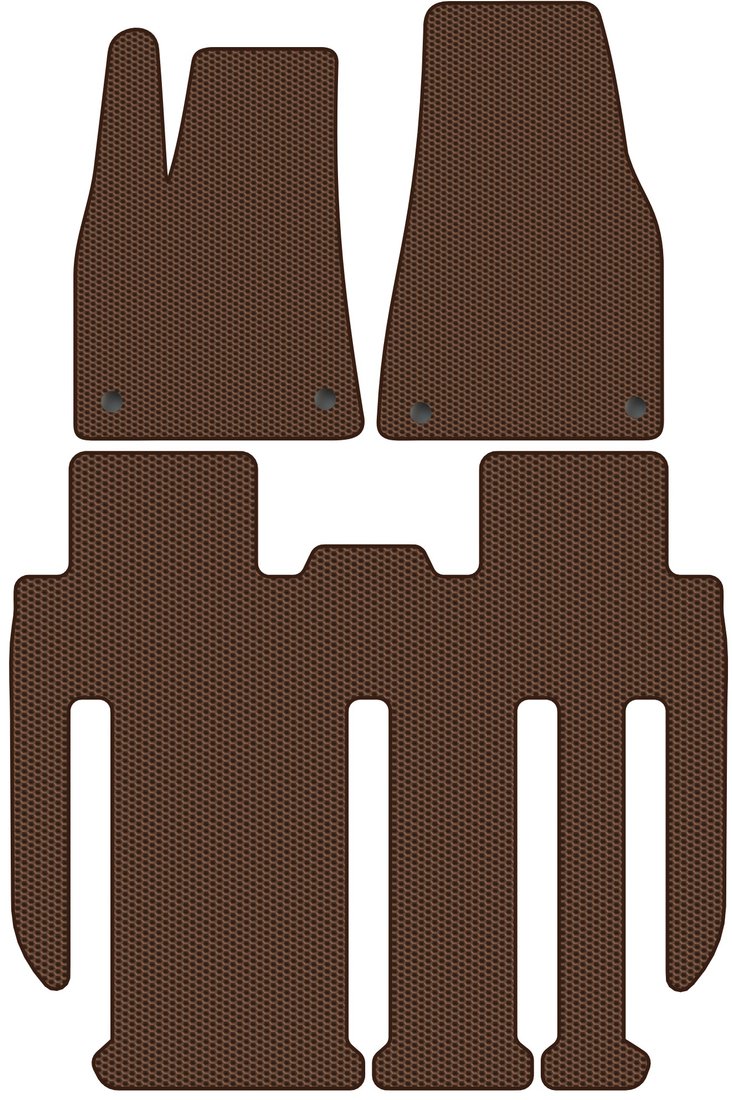 

Комплект ковриков для авто Alicosta Tesla Model X (suv / 7 местная с рельсовым креплением сидений) 2015 - Н.В. (коричневый, сота)