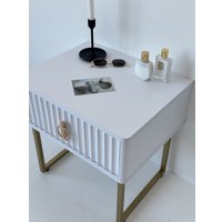 Тумба Shtabe Royal 5101 эко (белый/золото/р.золото)