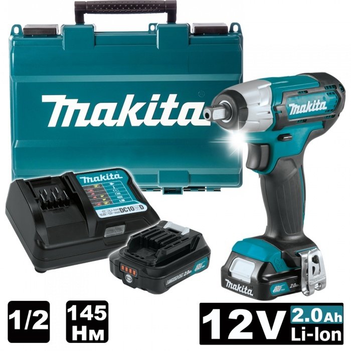 

Гайковерт Makita TW141DWAE (с 2-мя АКБ, кейс)