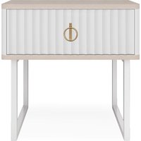 Тумба Shtabe Royal 5101 эко (макиато/белый/р.золото)