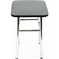 Табурет ВВР Классик (серый/хром, экокожа)