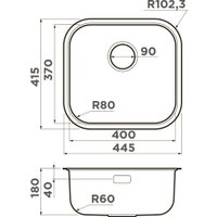 Кухонная мойка Omoikiri Omi 44-U/I-AB (латунь)