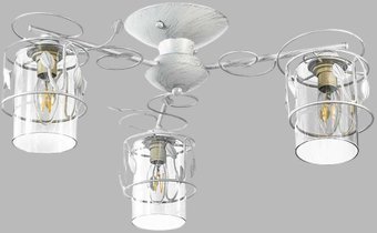 Припотолочная люстра Aitin Pro НПБ 02-3x60-101 6196/3 (белый/хром)