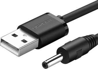 Кабель Ugreen US277 USB 2.0 Type-A - DC 3.5 мм 10376 (1 м, черный)