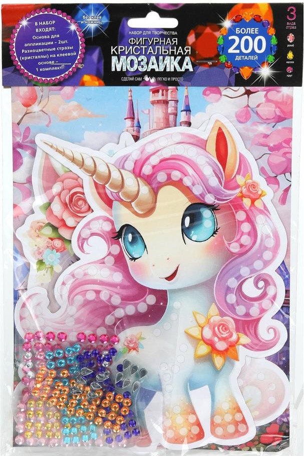 

Алмазная мозаика MultiArt Кристальная мозаика фигурная Единороги CRYSTFIG-114799