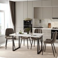 Кухонный стол Mio Tesoro Tako 120x66 (белый/черный)