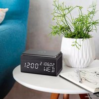 Настольные часы с беспроводной зарядкой Kitfort KT-3312