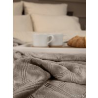 Плед Tex Republic Elite Клетка Фланель Евро 93383 (бежевый)