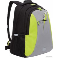 Школьный рюкзак Grizzly RD-242-4/1 (черный/салатовый)