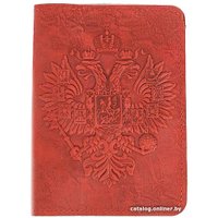 Обложка для паспорта Poshete Герб 681-OP1102003-RED (красный)