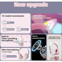 Наушники Onikuma GT838 Cat Ear (белый/розовый)
