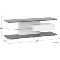 Тумба Трия ТВ Diamond тип 1 (белый/ателье темный глянец)