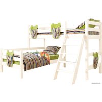 Двухъярусная кровать Мебельград Соня вариант 8 (массив сосны белый)