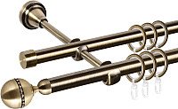

Карниз для штор АС ФОРОС Grace D16Г/16Г + наконечники Кортеза (1.8м, антик)