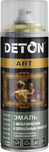 Автомобильная краска Deton с металлическим и зеркальным эффектом - Золотой декор - аэр. 520 мл Art