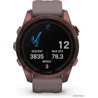 Умные часы Garmin Fenix 7S Sapphire Solar (темно-бронзовый титан/сланцевый)