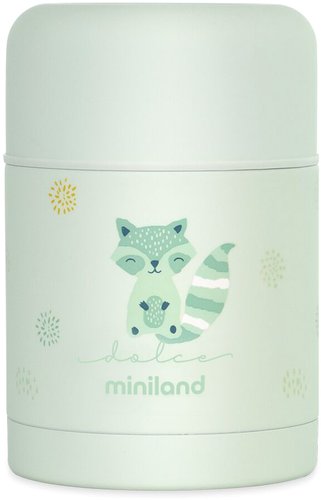 Термос для еды Miniland Thermy Dolce 600мл (бирюзовый/енот)