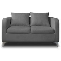 Диван Brioli Терзо двухместный (V4/темно-серый)