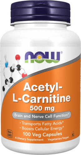L-карнитин Now Foods Acetyl-L-Carnitine Veg 500 мг (100 капсул)