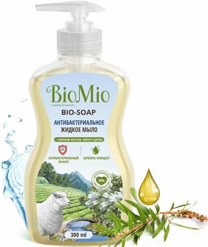 

BioMio Мыло жидкое Антибактериальное с маслом чайного дерева 300 мл