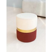 Пуфик DreamBag Колорадо (Бежево-бордовый)