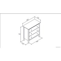 Комод Лузалес Кымор 3 ящика (черный)