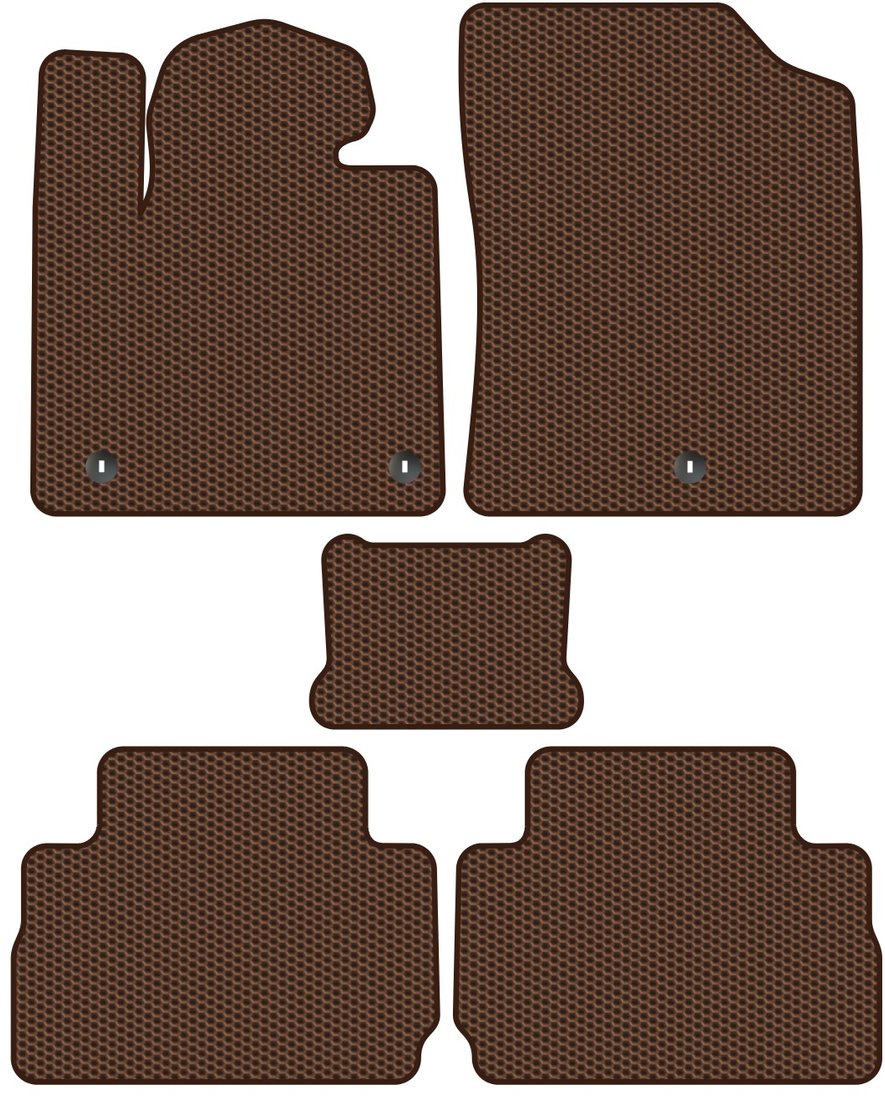 

Комплект ковриков для авто Alicosta Hyundai Santa Fe IV (suv 5 мест / TM) 2021 - Н.В. (коричневый, сота)