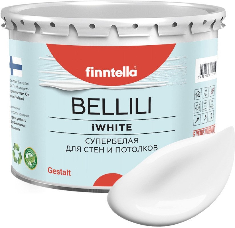 

Краска Finntella Bellili 4D F-03-0-3 2.7 л (белый)