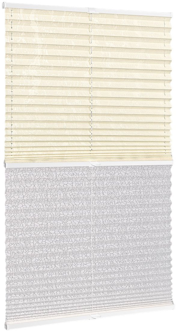 

Плиссе Delfa Mirror СПШ-3901/3504 Plain Transparent (48x160, кремовый/белый)