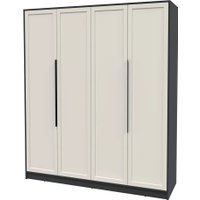 Шкаф распашной Интерлиния Концепт Тренд КТ-Ш4 (антрацит/кашемир)